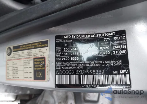 2013 Mercedes-Benz Glk 350 4Matic z USA, uszkodzony, nr VIN WDCGG8JBXDF998339